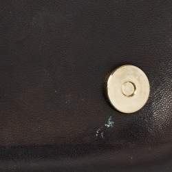 Pre Owned Valentino Black Leather and Suede Embroidery Va Va Voom Chain Shoulder Bag