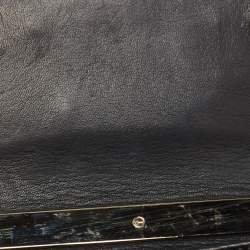 Pre Owned Valentino Black Leather and Suede Embroidery Va Va Voom Chain Shoulder Bag