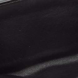 Pre Owned Valentino Black Leather and Suede Embroidery Va Va Voom Chain Shoulder Bag