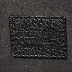 Pre Owned Valentino Black Leather Rockstud Envelope Pouch