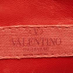 Pre Owned Valentino Red Leather Rockstud Buckled Crossbody Bag