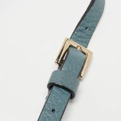 Valentino Blue Leather Rockstud Flip Lock Flap Messenger Bag
