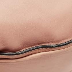 Pre Owned Valentino Light Pink/Beige Leather Aphrodite Bow Top Handle Bag