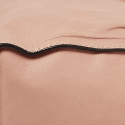 Pre Owned Valentino Light Pink/Beige Leather Aphrodite Bow Top Handle Bag