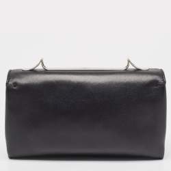 Pre Owned Valentino Black Leather Va Va Voom Crystals Clutch