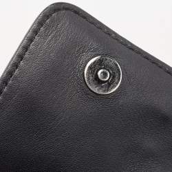 Pre Owned Valentino Black Leather Va Va Voom Crystals Clutch