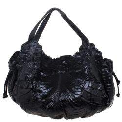 Valentino Black Python Hobo
