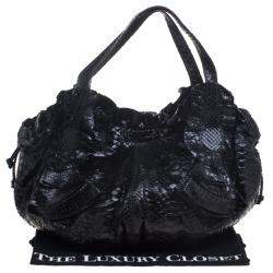 Valentino Black Python Hobo