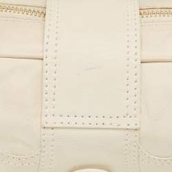 Valentino Off White Leather Mini Catch Satchel