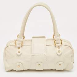 Valentino Off White Leather Mini Catch Satchel