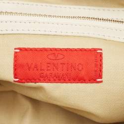 Valentino Off White Leather Mini Catch Satchel