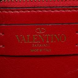 Pre Owned Valentino Beige Leather Small VSling Top Handle Bag