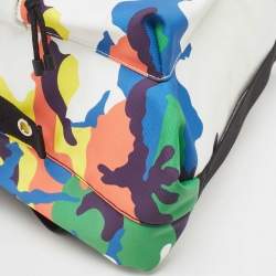 Valentino Multicolor Camo Print Nylon VLTN Logo Backpack