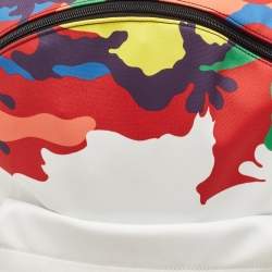 Valentino Multicolor Camo Print Nylon VLTN Logo Backpack