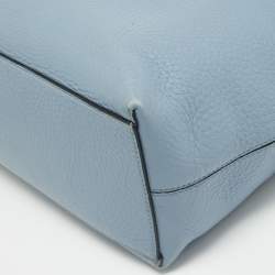 Pre Owned Valentino Light Blue Leather Rockstud Tote