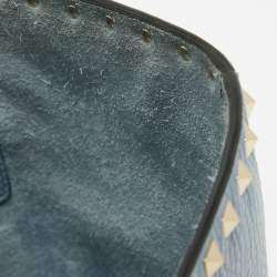 Pre Owned Valentino Light Blue Leather Rockstud Tote