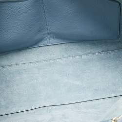 Pre Owned Valentino Light Blue Leather Rockstud Tote