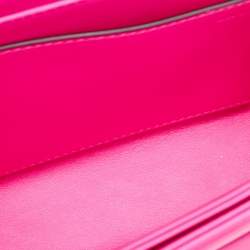 Pre Owned Valentino Pink Leather One Stud Flap Shoulder Bag