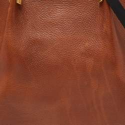 Pre Owned Valentino Brown/Black Leather Medium VLOGO Escape Tote