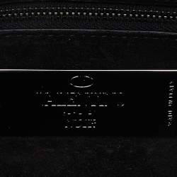 Pre Owned Valentino Black Leather Small Rockstud Glam Lock Flap Bag