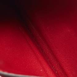 Pre Owned Valentino Red Leather Rockstud Card Holder