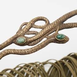 Pre Owned Valentino Military Green Canvas Fringe Hobo