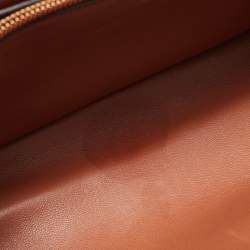 Pre Owned Valentino Brown Leather Stud Sign Shoulder Bag