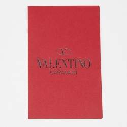 Valentino Blue Lizard Rockstud Zip Around Wallet