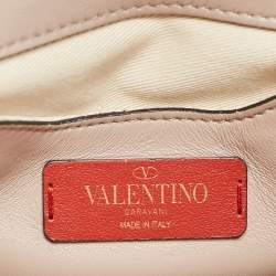 Valentino Old Rose Quilted Leather Mini Candystud Top Handle Bag