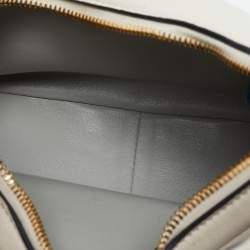 Pre Owned Valentino Off White Leather Stud Sign Hobo