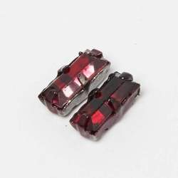 Pre Owned Valentino Red Leather Medium Rockstud Glam Lock Crystals Embellished Flap Bag