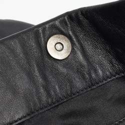 Pre Owned Valentino Black/Metallic Leather Sequins Floral Hobo