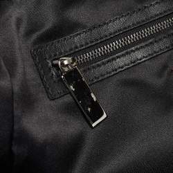 Pre Owned Valentino Black/Metallic Leather Sequins Floral Hobo