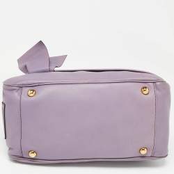 Valentino Purple Leather Bow Satchel