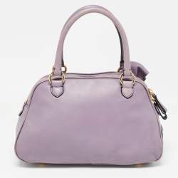 Valentino Purple Leather Bow Satchel