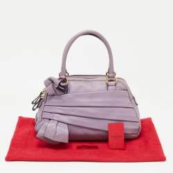 Valentino Purple Leather Bow Satchel