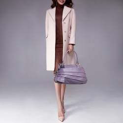 Valentino Purple Leather Bow Satchel
