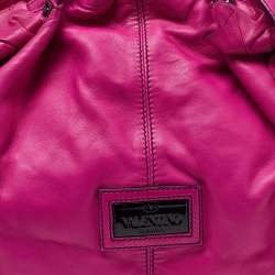 مملوكة مسبقًا Valentino Pink Leather Ruffle Satchel