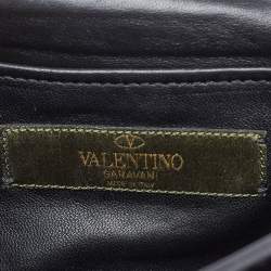 Valentino Multicolor Canvas and Leather Camubutterfly Va Va Voom Shoulder Bag