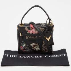 Pre Owned Valentino Black Leather My Rockstud Crossbody Bag