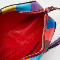 Pre Owned Valentino Multicolor Leather Rockstud Camera Crossbody Bag