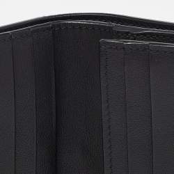 Valentino Black Leather VLTN Bifold Card Case