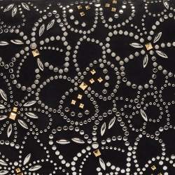 Pre Owned Valentino Black Suede Large Rockstud Embellished Wristlet Pouch