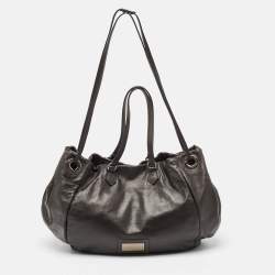 Pre Owned Valentino Metallic Leather Beaded Embellished Tote