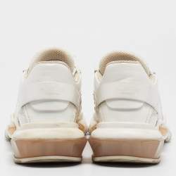 Valentino White Leather and Mesh Climbers Sneakers Size 37.5