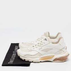 Valentino White Leather and Mesh Climbers Sneakers Size 37.5
