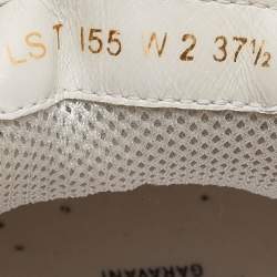Valentino White Leather and Mesh Climbers Sneakers Size 37.5