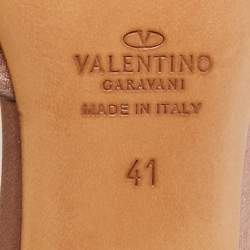 Pre Owned Valentino Light Pink Satin Bow Peep Toe Pumps Size 41