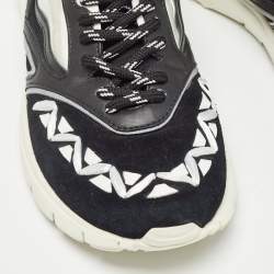 Valentino Black Suede and Leather Rockstud Sneakers Size 41