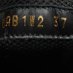 Pre Owned Valentino Black Mesh and Suede Bounce Low Top Sneakers Size 37